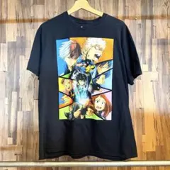 【公式】僕のヒーローアカデミア Tシャツ ヒロアカ キャラクター集合 黒 L