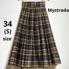 Mystrada　マイストラーダ　チェックスカート　ロングフレアスカート　S