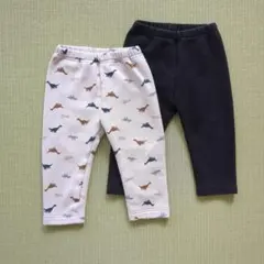 ユニクロ　フリースレギンス　2枚セット サイズ80