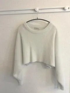 COCODEAL クロップドセーター　白