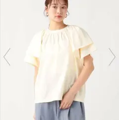 【BEAMS】半袖フリル　 ホワイト FREE SIZEのサムネイル