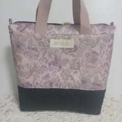 ハンドメイド　リバティ　保冷ランチトート