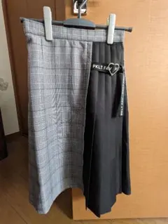 ピンクラテ　プリーツスカート 160サイズ チェック柄