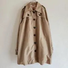 【AVAIL】（L）ミドル丈トレンチコート/スプリングコート/裏地可愛い/無地