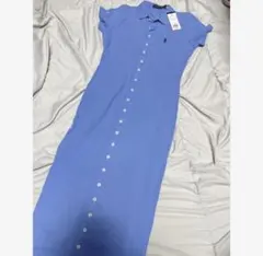 【新品未使用】ラルフローレン ♡ポロシャツＩラインワンピース　鹿子素材