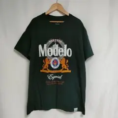 Modelo メキシコビール 両面ロゴ Tシャツ ブラック