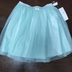 anyFAM　ミントグリーン チュールスカート140