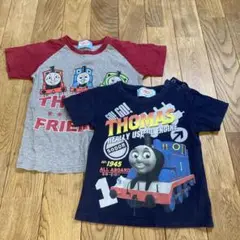 トーマスTシャツ ネイビー 100/エンジ 120