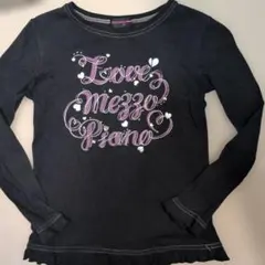 Mezzo Piano 黒 長袖カットソー サイズ130