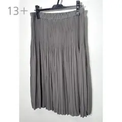 【新品】定価39,600円　レリアン　プリーツスカート　グレー　13＋