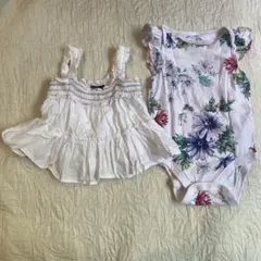 BabyGap フラワープリントロンパースセット 6-12ヶ月