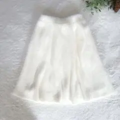新品　MISCH MASCH ミッシュマッシュ　モヘアスカート　ミニスカート　白