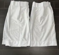 くれない　レースカーテン ホワイト 2枚組 125×75cm カーテンフック付きのサムネイル