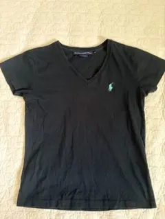 ラルフローレン レディースTシャツ 00s Vネック コットン 黒 XSのサムネイル