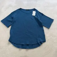 新品未使用　Johnbull（ジョンブル）のワッフル編み半袖ニットのサムネイル