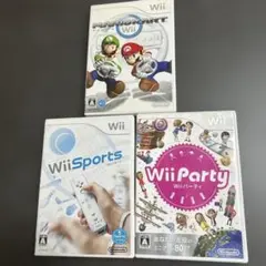Wiiソフト3本セット マリオカート Wii Sports Wii Party