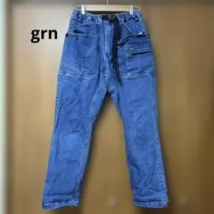 grn ジーアールエヌ デニムパンツ 多ポケット メンズ インディゴ 2