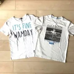 ホワイト Tシャツ グラフィック　プリント　160 半袖　男の子　160cm