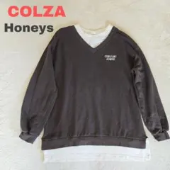 美品 COLZA Honey's VネックドッキングトレーナーM