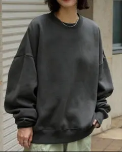 裏起毛トレーナー M スミクロ 12oz ビッグシルエット スウェット