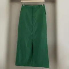IENA グリーン スリット入りロングスカートのサムネイル