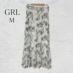 【GRL】 花柄刺繍 レース マーメイドスカート ロング アイボリー 春夏 M