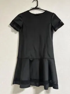 ZARA Girls ブラックミニワンピース サイズ約M