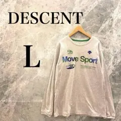 デサント レディース L グレー MoveSport カットソー 長袖 ロゴのサムネイル