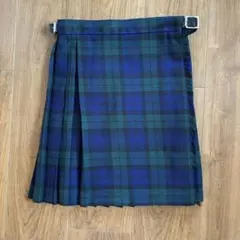 GT.BRITAIN製】モスブルック キルトスカート チェック柄 M相当 茶緑