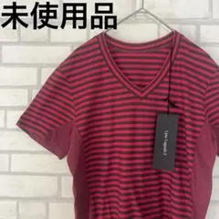 未使用品　ウノピゥウノウグァーレトレ　Ｖネック　Tシャツ　半袖　ボーダーのサムネイル