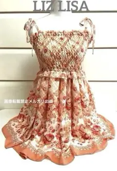 未使用LlZ LISAリズリサキャミソールミニワンピース肩紐リボントゥララ