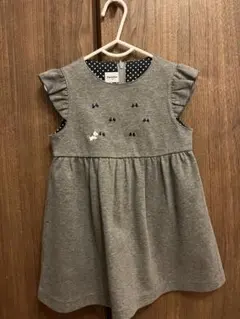 ファミリア　ジャンパースカート　ワンピース　グレー　テリア　90