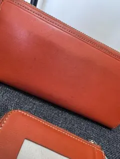 タケオキクチ 長財布 財布 オレンジ レザー 小物 takeokikuchi