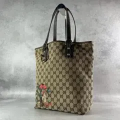 希少✨ GUCCI トートバッグ GGキャンバス キノコ刺繍 チャーム