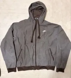 Nike ナイロンフードジャケット グレー