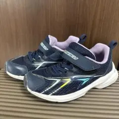 瞬足 スニーカー ネイビー パープル 17㎝のサムネイル