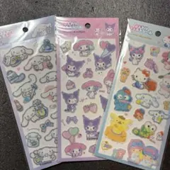 メルカリ最安！サンリオ【ふんわりフェルトシール　　サンリオ3枚セット】