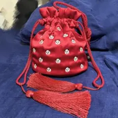 GU × KEITA MARUYAMA ドロストバッグ　巾着　パンダ　レッドのサムネイル