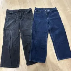 最終価格UNIQLOバギーパンツ 2色セット