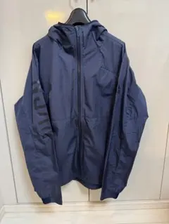adidas フード付きナイロンジャケット M ネイビー