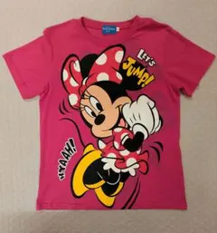 東京ディズニーリゾートミニーマウス ジャンプ Tシャツ ピンク 150センチ