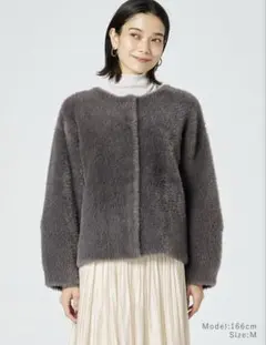 PLST フェザーヤーン2WAYカーディガン