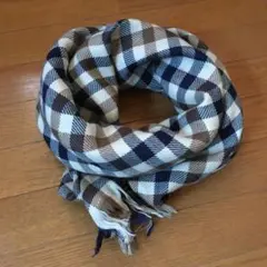 ブロック柄　大判ストール