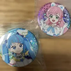 プリキュア アニメージュ 缶バッチ キュアスカイ　キュアプリズム