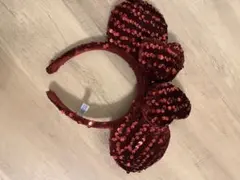 ミニーマウス風スパンコールカチューシャ