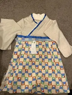 【美品】男の子ベビー袴ロンパース80cm オーガニックコットン