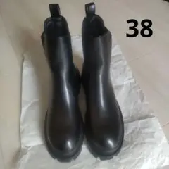 黒　ブラック　ブーツ　38