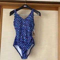 スピード　水着　パット付き 青紫幾何学模様 未使用のサムネイル