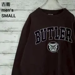 古着スタジアム スウェット BUTLER バトラー大学 NCAA 刺繍 グレーS