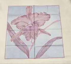 Jun Thompson 蘭の花シルクスカーフ 45cm
